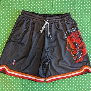 BALLER BIZARRE Hoop 🔥💀 shorts XL Black 🏀 NWOT